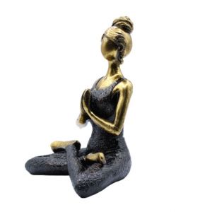 Yoga dívka socha - Černo Bronzová 24 cm AWM, Ltd, S3 8AL
