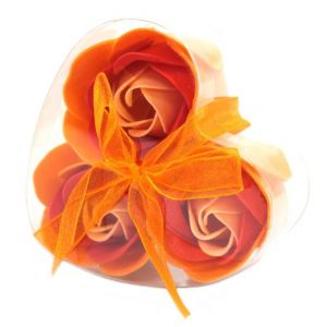 3 dílná sada Mýdlových květů růže - Broskvová