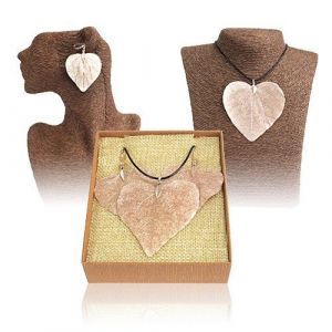 Set - náhrdelník a náušnice - srdcové listy - Stříbrné AWM, Ltd, S3 8AL