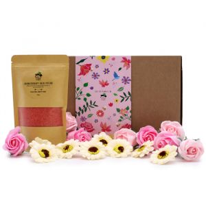 Dárkové balení Mýdlových květů a Aromaterapeutické koupelové Soli - Vášeň