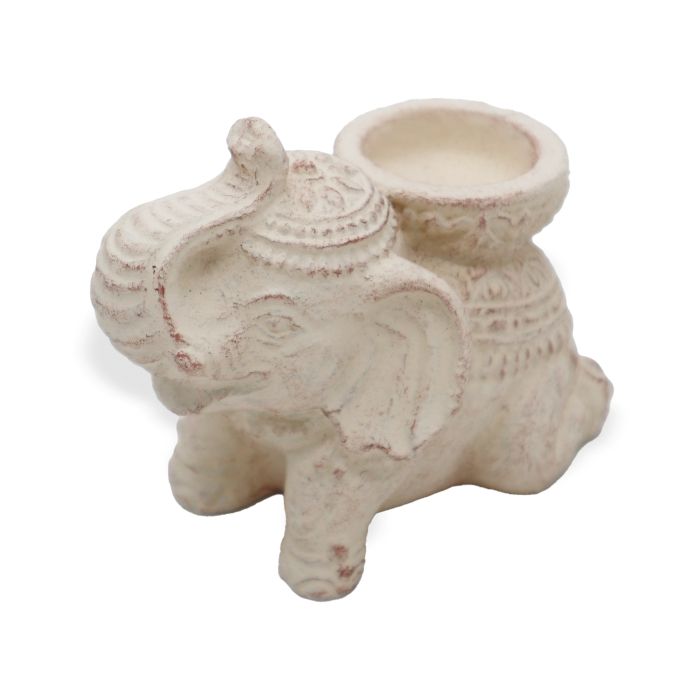 Kamenný stojan na kadidlo a svíčku - Slon krémový AWM, Ltd, S3 8AL