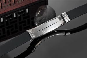 Pánský silikonový náramek s nerez ocelí - černo stříbrný B Trendy