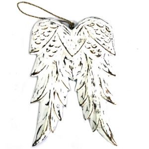 Ručně Vyrobená Andělská Srdcová Křídla z Albeského dřeva 31cm AWM, Ltd, S3 8AL
