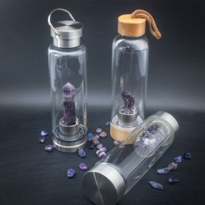 Skleněná láhev s infuzním krystalem - Kamínky - Osvěžující Růženín 500 ml AWM, Ltd, S3 8AL