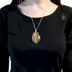 Indický náhrdelník Strom života z drahého kamene - Tygří Oko AWM, Ltd, S3 8AL