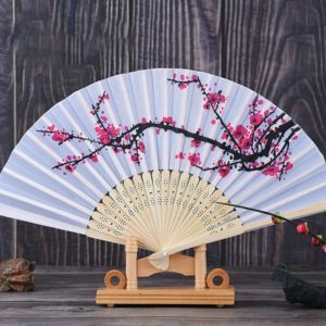 Čínský vějíř Bambusový - Květy Made in China