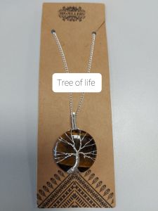 Indický náhrdelník Strom života z drahého kamene - Tygří Oko AWM, Ltd, S3 8AL