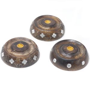 Stojan z Mangového dřeva na vonné tyčinky a kužele - kulatý výsoky AWM, Ltd, S3 8AL