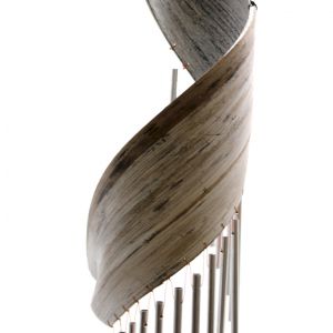 Velká Přírodní Zvonkohra z Kokosového Listu - Spirála - tmavá čokoládová 50 cm AWM, Ltd, S3 8AL