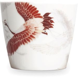 Čínský porcelánový šálek Royal Tea - Jeřábi - bílý