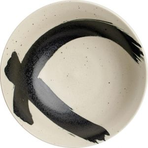 Japonská mísa Black and White Brush stroke - Bílo černá 19,5 cm Made in Japan