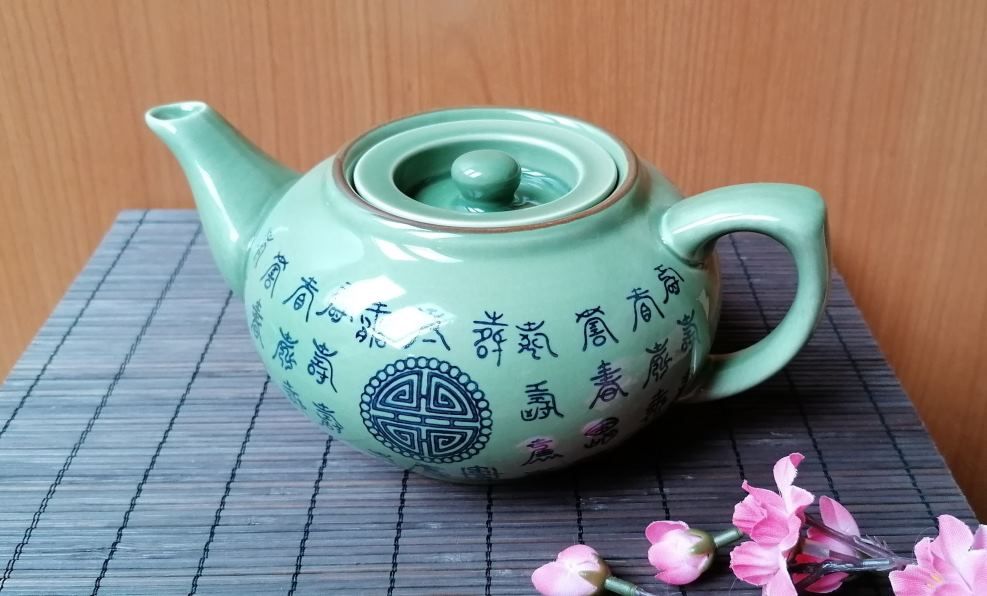 Čínská porcelánová konvice Celadon 900 ml Made in China