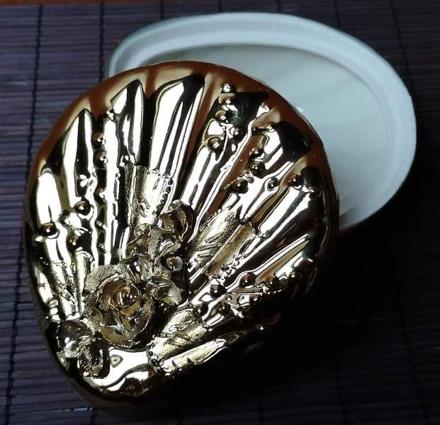 Dóza-šperkovnice porcelánová malá - Zlatá Lastura Made in France