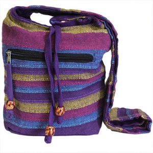 Etno taška Nepál - Divoké květy fialové AWM, Ltd, S3 8AL