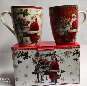 Sada Vánočních hrnků 2 kusy - Santa Claus - DuoColor 360 ml