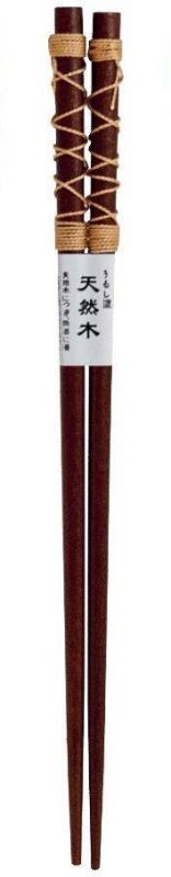 Tradiční jídelní hůlky dřevěné s ručním vázáním - křížové vázání světlé Made in Japan