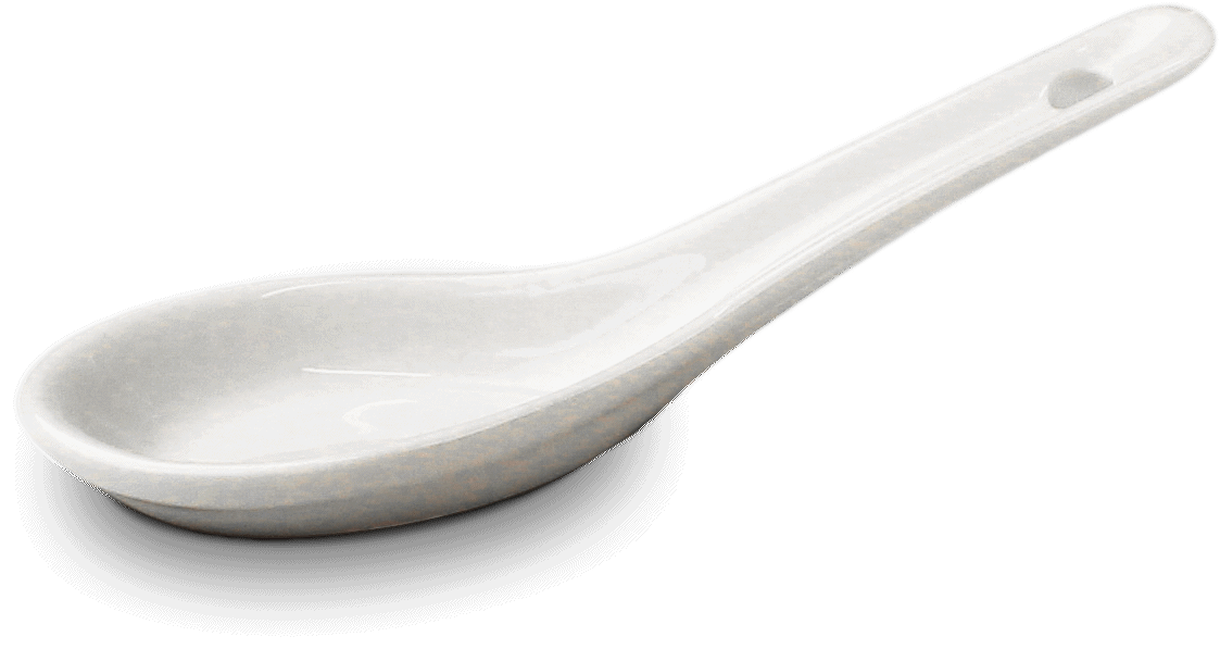 Japonská Lžíce porcelánová - bílá 12,5 cm Made in Japan