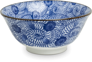 Japonská porcelánová miska Spiral Karakusa - Flower 15 cm