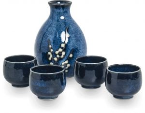 Japonská Saké souprava - Hana Blue Made in Japan