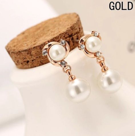 Perlové náušnice dvojité - Zlaté Jewelry
