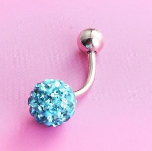 Piercing krystalový - Modrý Made in China