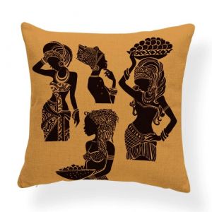 Povlak na polštář v Africkém stylu - Africké ženy s ovocem AOTU