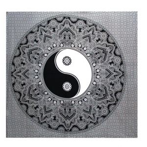 Přehoz na Postel (Dvojlůžko) - Yin Yang - Black and White  230 x 200 cm