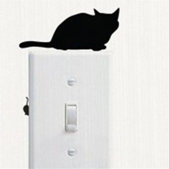 Samolepka k vypínači - kočka a myš "1" Made in China