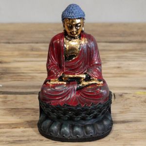 Antický Buddha - Vínovo černý 18 cm