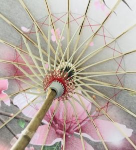 Japonský deštník / slunečník - papírový - Vzor Páva - 84 cm Garden Store
