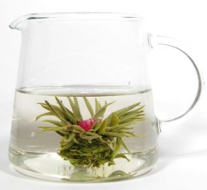 Dárkové balení - Kvetoucí čaje 4 ks v přírodním kartonu s bílou mašlí Tea
