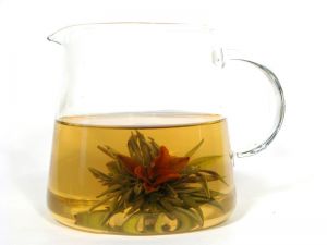 Dárkové balení - Kvetoucí čaje 4 ks v přírodním kartonu s bílou mašlí Tea