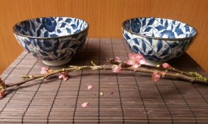 Japonská porcelánová miska Koimari Botan 15 cm Made in Japan