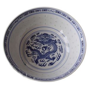 Čínská zdobená miska Jiangxi 15 cm - Rýžový porcelán Made in China
