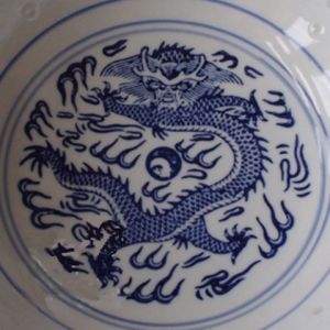 Čínská zdobená miska Jiangxi 20 cm - Rýžový porcelán Made in China