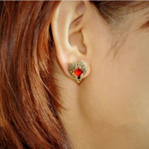 Set -náhrdelník + náušnice - Rudé srdce Jewelry