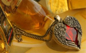 Set -náhrdelník + náušnice - Rudé srdce Jewelry